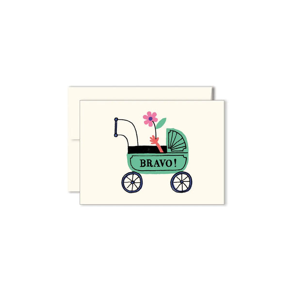 Stroller Miniature Greeting Card