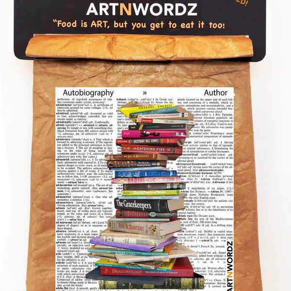 Stacked Books Lunch Bag