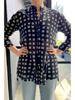 Long Cotton Button-Down Shirt