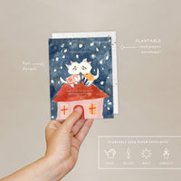 Snow Cats Holiday Card