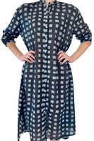 Long Cotton Button-Down Dress