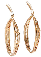 Atomic Dangle Earrings - Yellow Gold Satin
