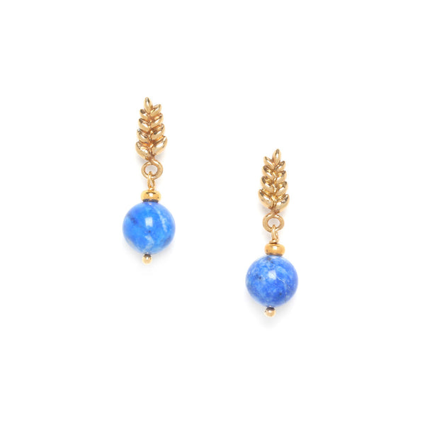 Lapis Wheat Earrings