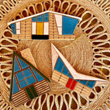 Mid-Century Modern House Ceramic Wall Hangers