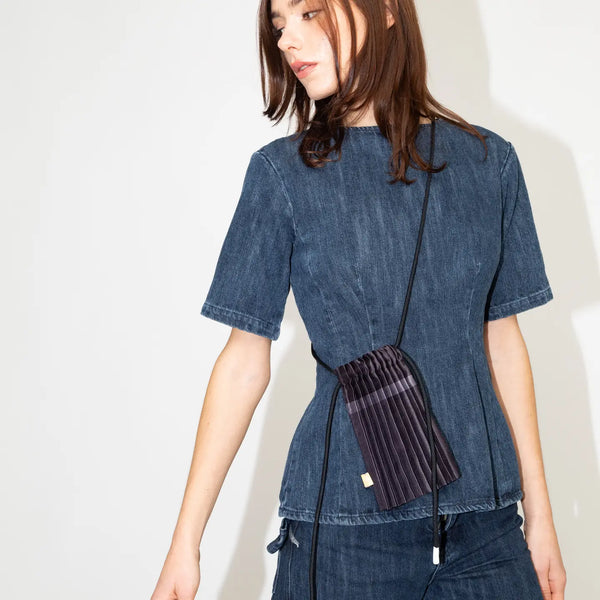 Black Mini Pleated Bag