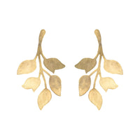 Single Gold Ophelia Leaf Earrings