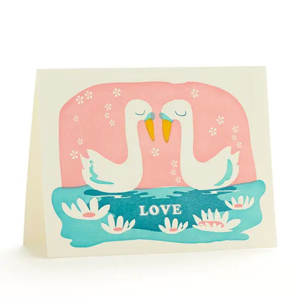 Swans Love Notecard