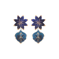 Bali Flower + Leaf Earrings