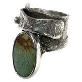 Reticulated Ring with Turquoise Stone