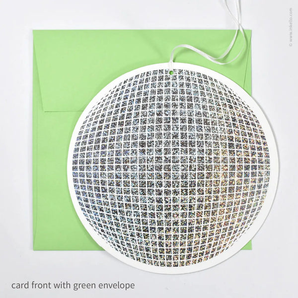 Disco Ball Hangable Birthday Card