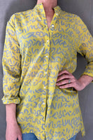 Long Cotton Button-Down Shirt