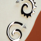 Caracol & Espiral Silver Hoops