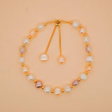 Multi-Color Adjustable Pearl Bracelet