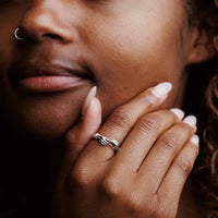Sterling Silver Lover's Hands Ring