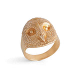 Sterling Silver Barn Owl Ring