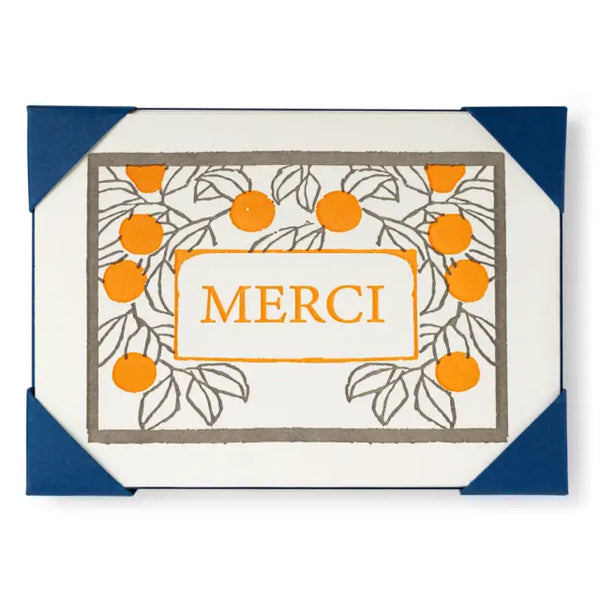 Merci Oranges Notelet Cards 5-Pack