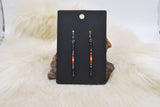Red Ombre Ojibwe Dangle Earrings