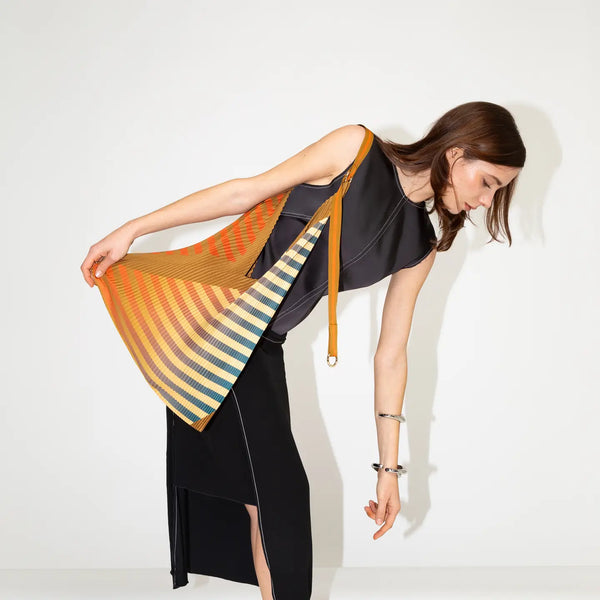 Pleated Y Bag Claudia Ocher