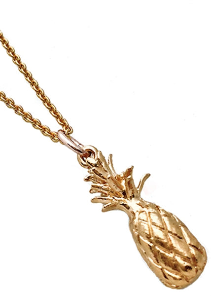 Pineapple Welcome Necklace - Yellow Gold Polished
