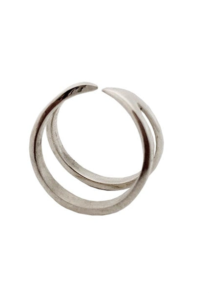 Round Trip Ring - Sterling Silver Polished Size Large