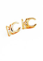 KC Earrings - Yellow Gold Polished
