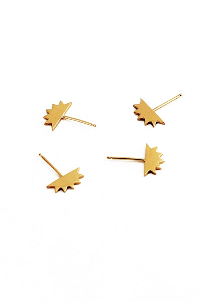 Soleil Studs - Yellow Gold Polished