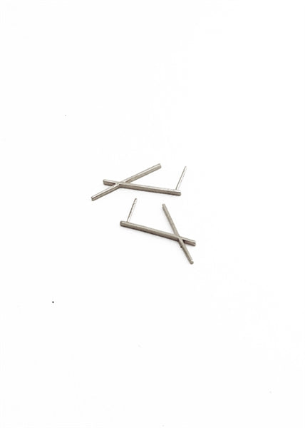 Crossroads Earrings - Sterling Silver Polished
