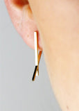 Crossroads Earrings - Sterling Silver Polished
