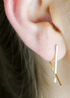 Crossroads Earrings - Sterling Silver Polished