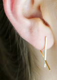 Crossroads Earrings - Sterling Silver Polished