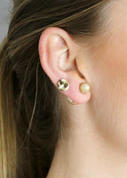 Coin Hammered Stud - Sterling Silver Polished