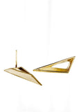 3 Corners Earrings - Yellow Gold Polished