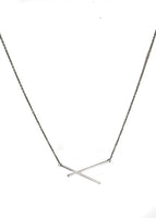 Crossing Necklace - Sterling Silver Polished
