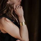 Absaroka Cuff Bracelet in Copper Obsidian