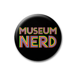 Museum Nerd Black Button