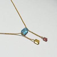 Raw Stone Droplet Necklace