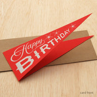 Happy Birthday Triangular Pennant Card