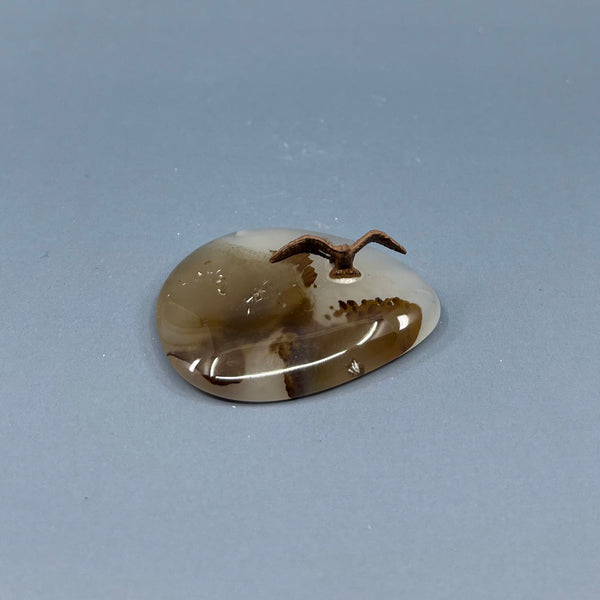 Brown Eagle on Agate