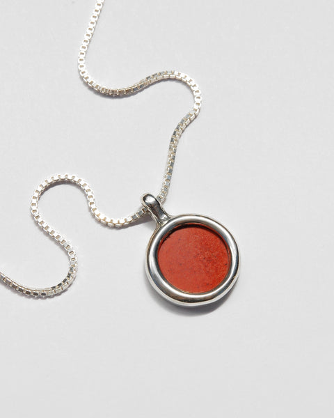 Mare Necklace in Red Jasper on Sterling Silver