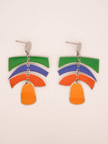Balance Earrings in Multi-Color Enamel