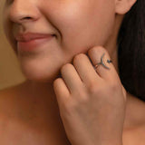 Bronze Adjustable Moon and Star Ring