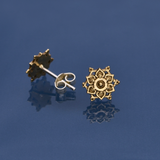 Sterling Silver Mandala Stud Earrings