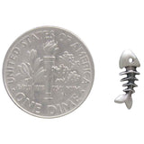 Sterling Silver Fishbone Post Earrings 4x11mm
