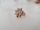 Porcelain Sun Statement Ring