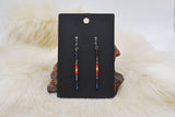 Red Ombre Ojibwe Dangle Earrings