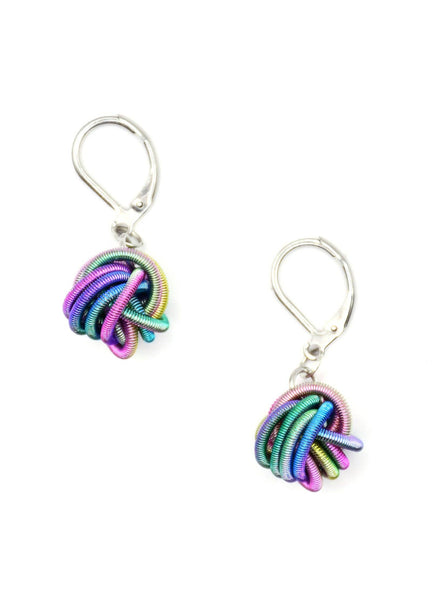 Rainbow Knot Dangle Earrings
