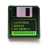 Everyone Wants My Data Sticker Y2K Disk Retro Holo Sticker