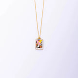 Tarot Lovers Pendant Necklace - 22k Gold Gilded Jewelry