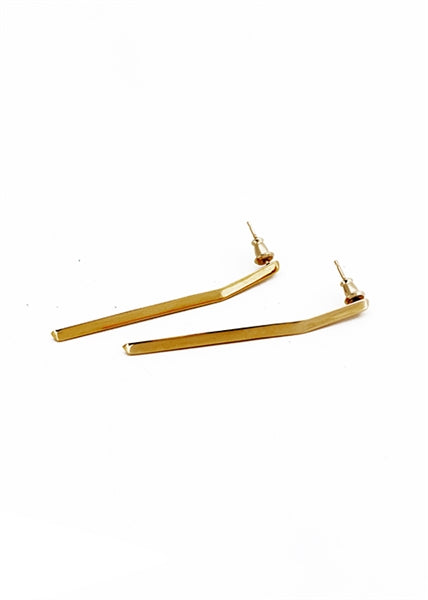 5 Degree Earrings Yellow Gold