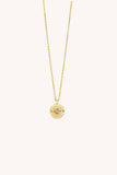Evil Eye Necklace in Pink Sapphire